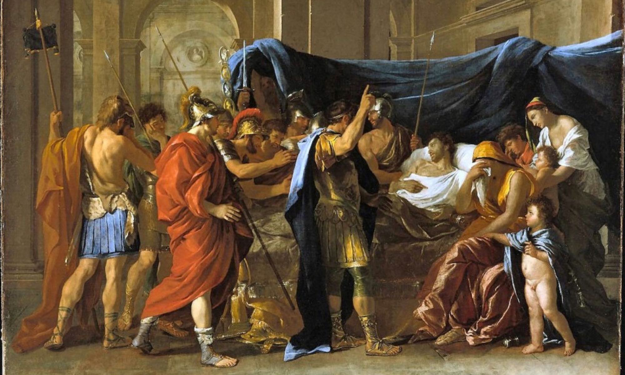 Quadro del pittore Nicolas Poussin che rappresenta la morte del generale Germanico
