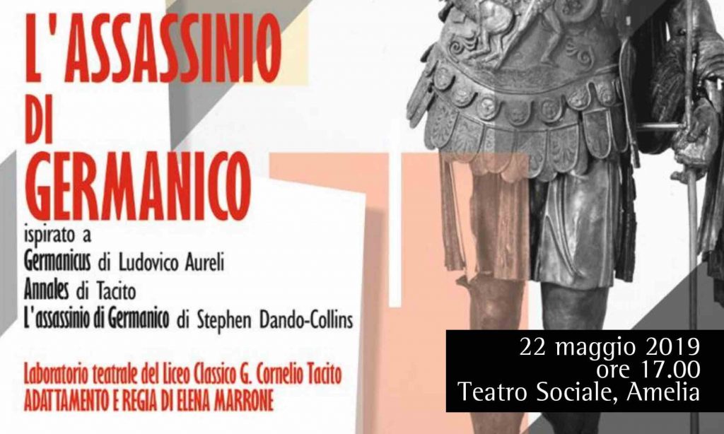 Locandina del laboratorio teatrale "L'assassinio di Germanico"