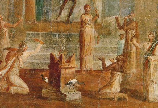 Affresco Romano con culto a Iside